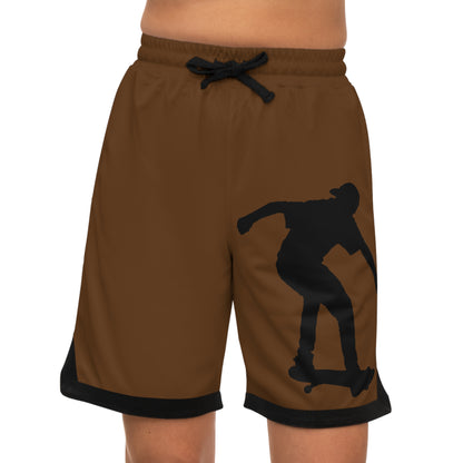 Basketball Rib Shorts: Skateboarding Brown