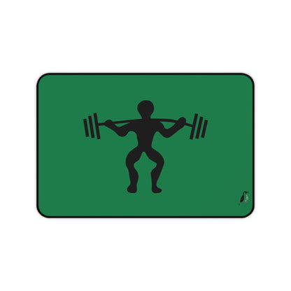 Desk Mat: Weightlifting Dark Green