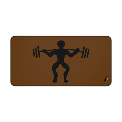 Desk Mat: Weightlifting Brown