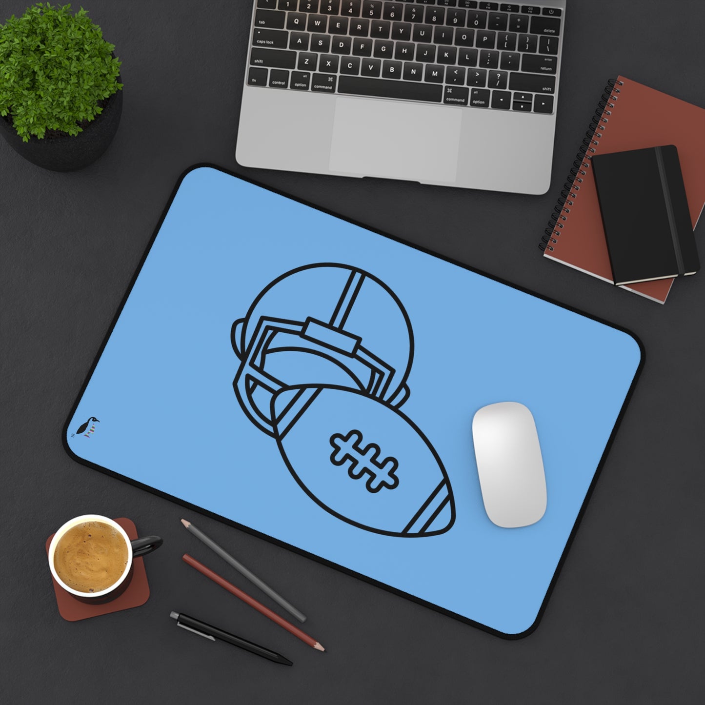 Desk Mat: Football Lite Blue