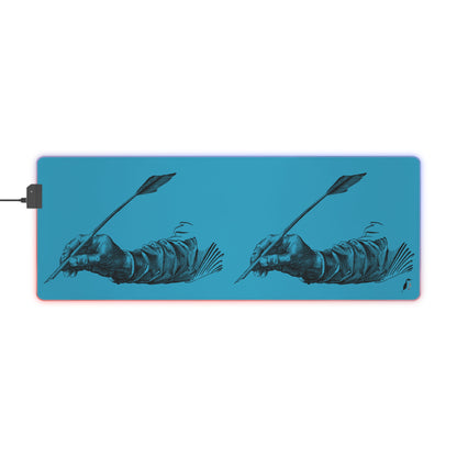 LED Gaming Mouse Pad: Writing Turquoise