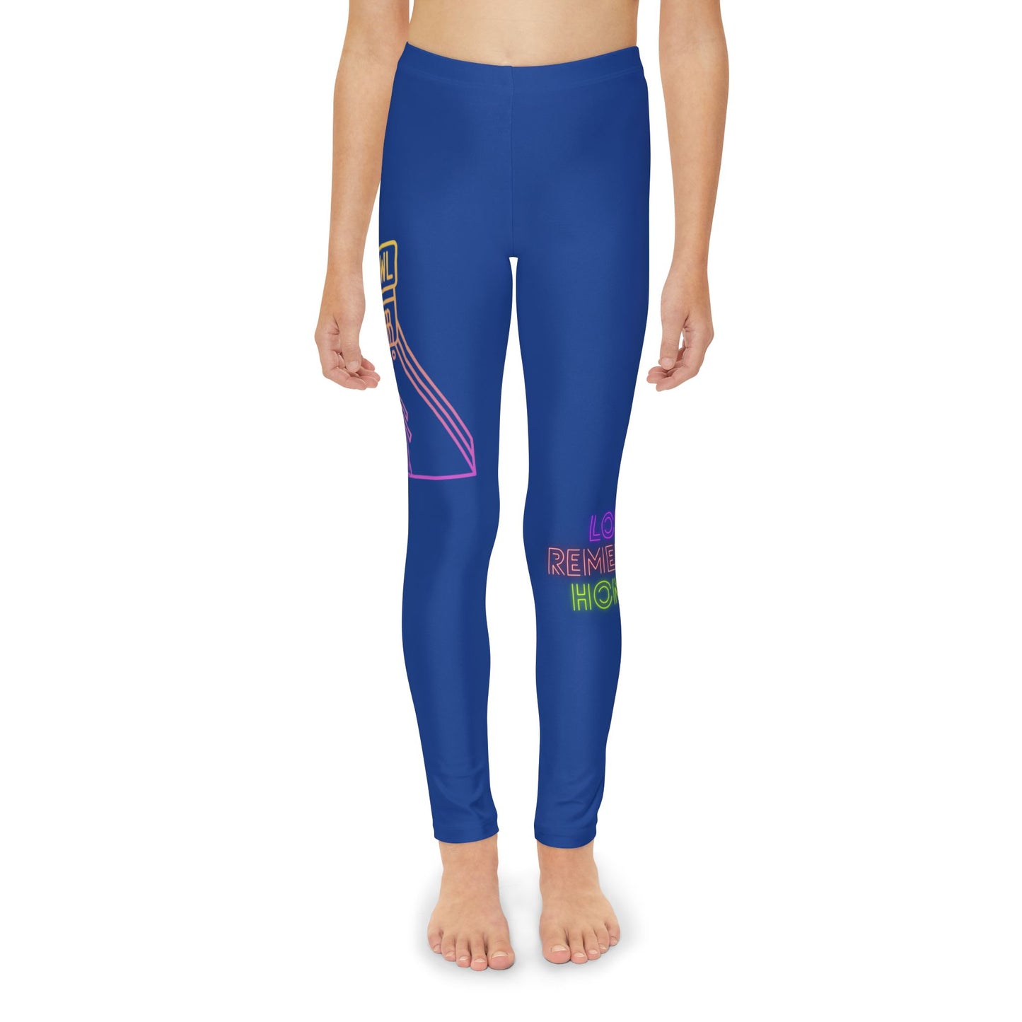 Youth Full-Length Leggings: Bowling Dark Blue