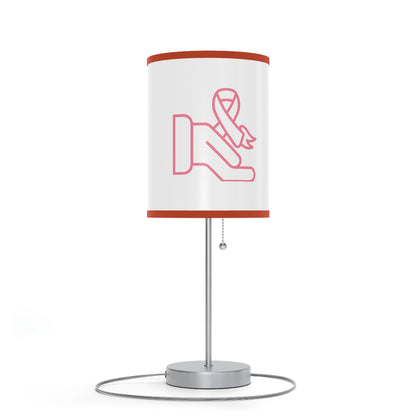 Lamp on a Stand, US|CA plug: Fight Cancer White