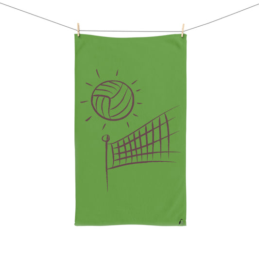 Hand Towel: Volleyball Green