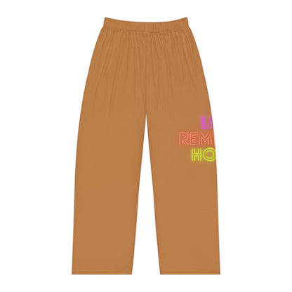 Women's Pajama Pants: Lost Remember Honor Lite Brown