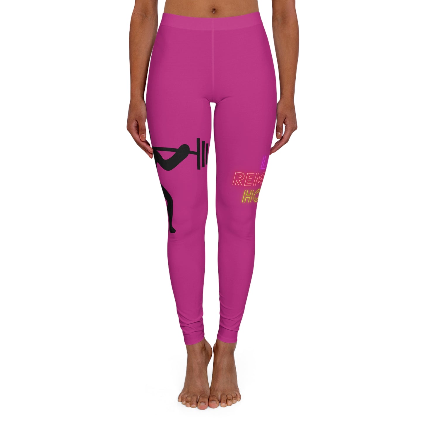 Women's Spandex Leggings: Weightlifting Pink