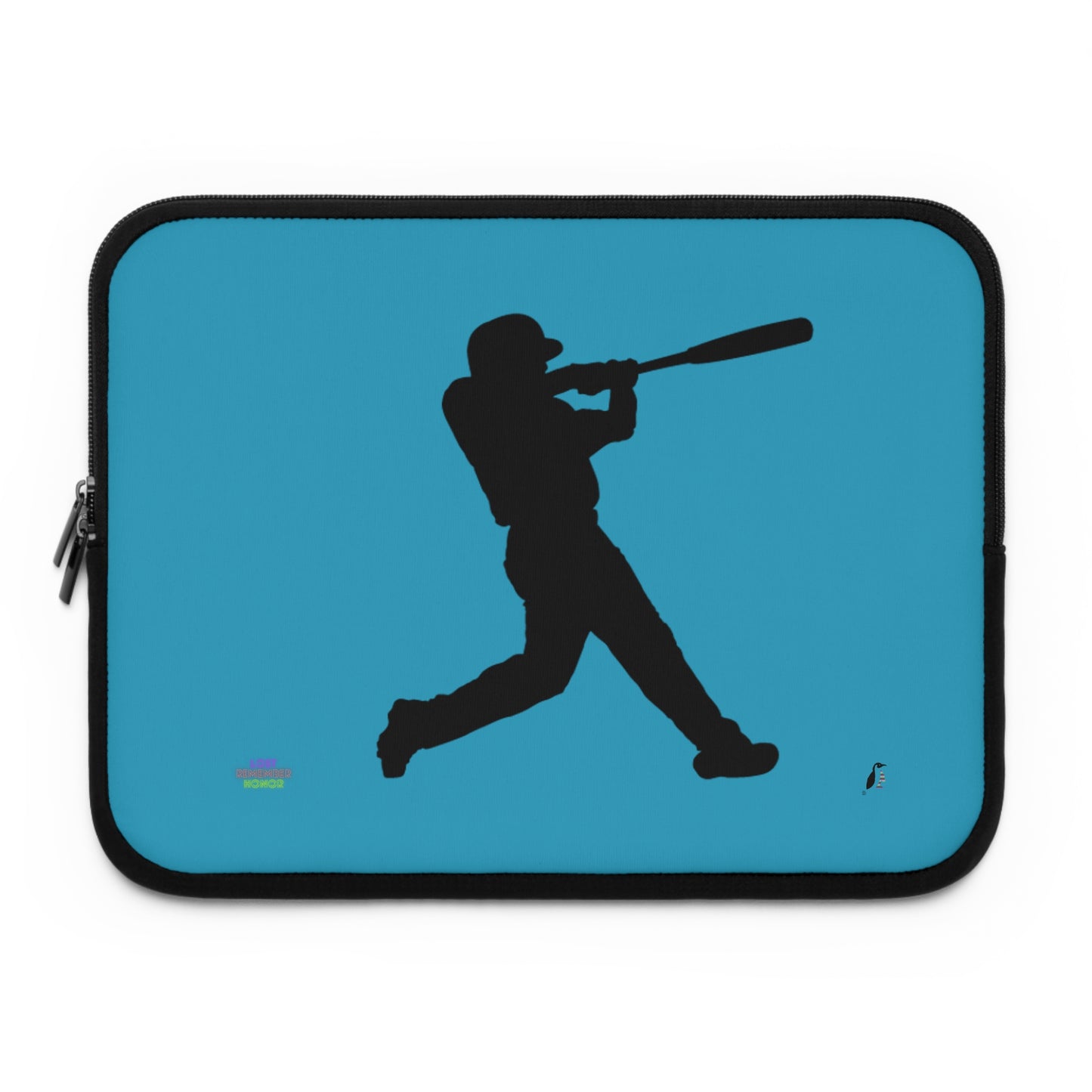 Laptop Sleeve: Baseball Turquoise