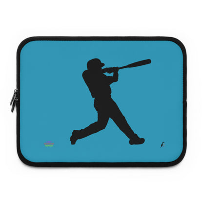 Laptop Sleeve: Baseball Turquoise