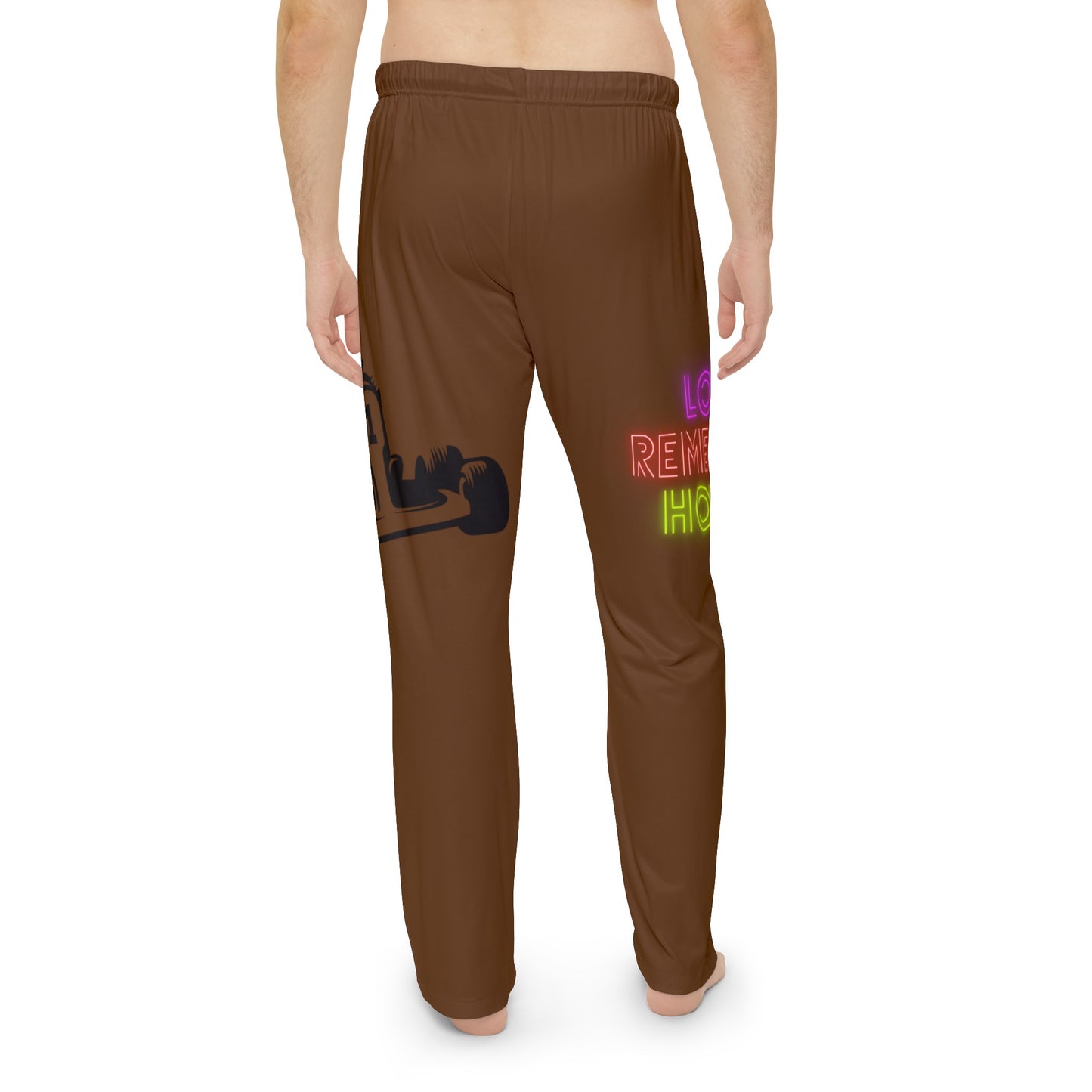 Men's Pajama Pants: Racing Brown