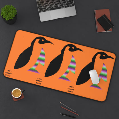 Desk Mat: Crazy Penguin World Logo Crusta