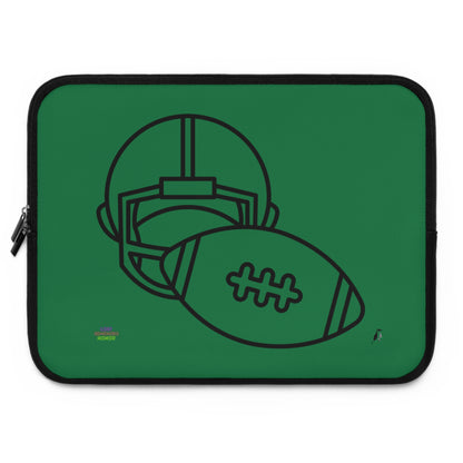 Laptop Sleeve: Football Dark Green