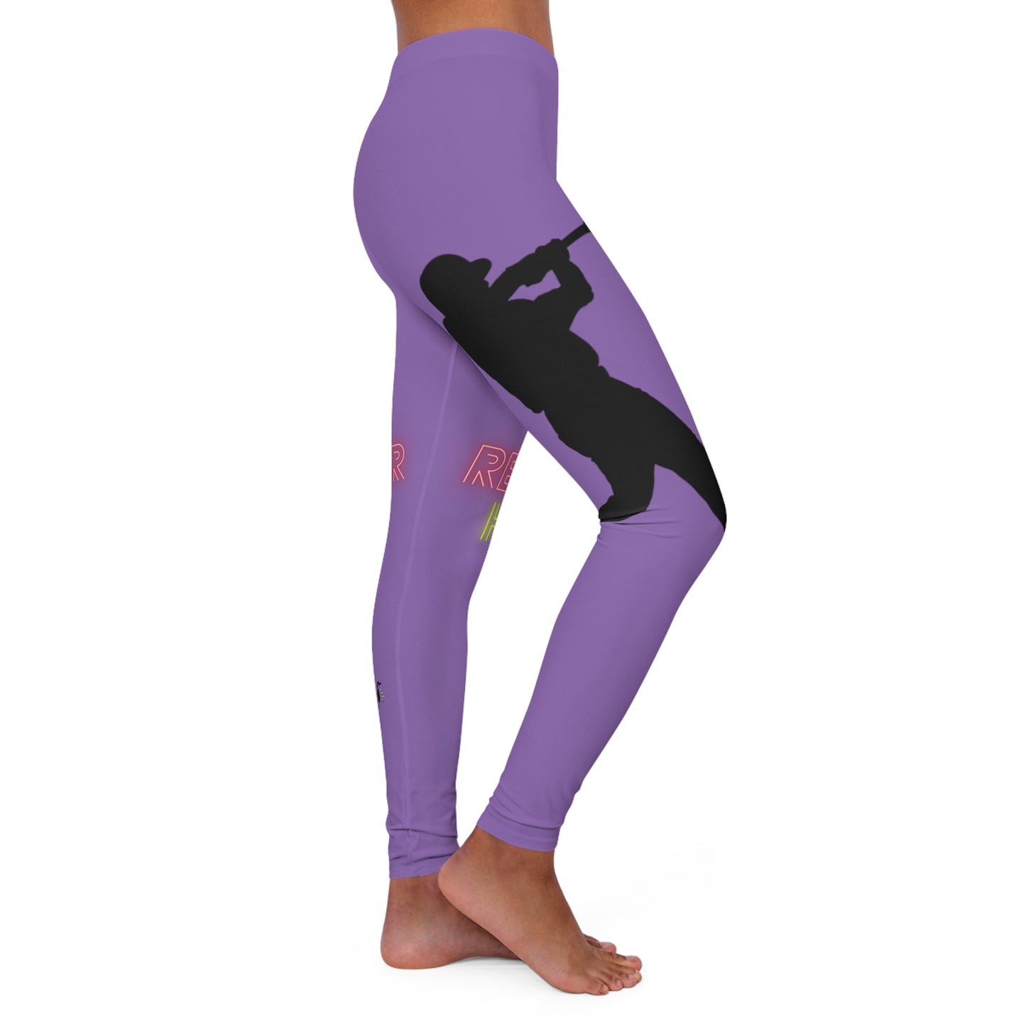 Women's Spandex Leggings: Baseball Lite Purple