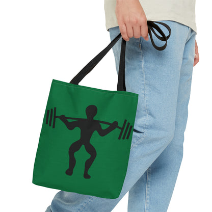 Tote Bag: Weightlifting Dark Green