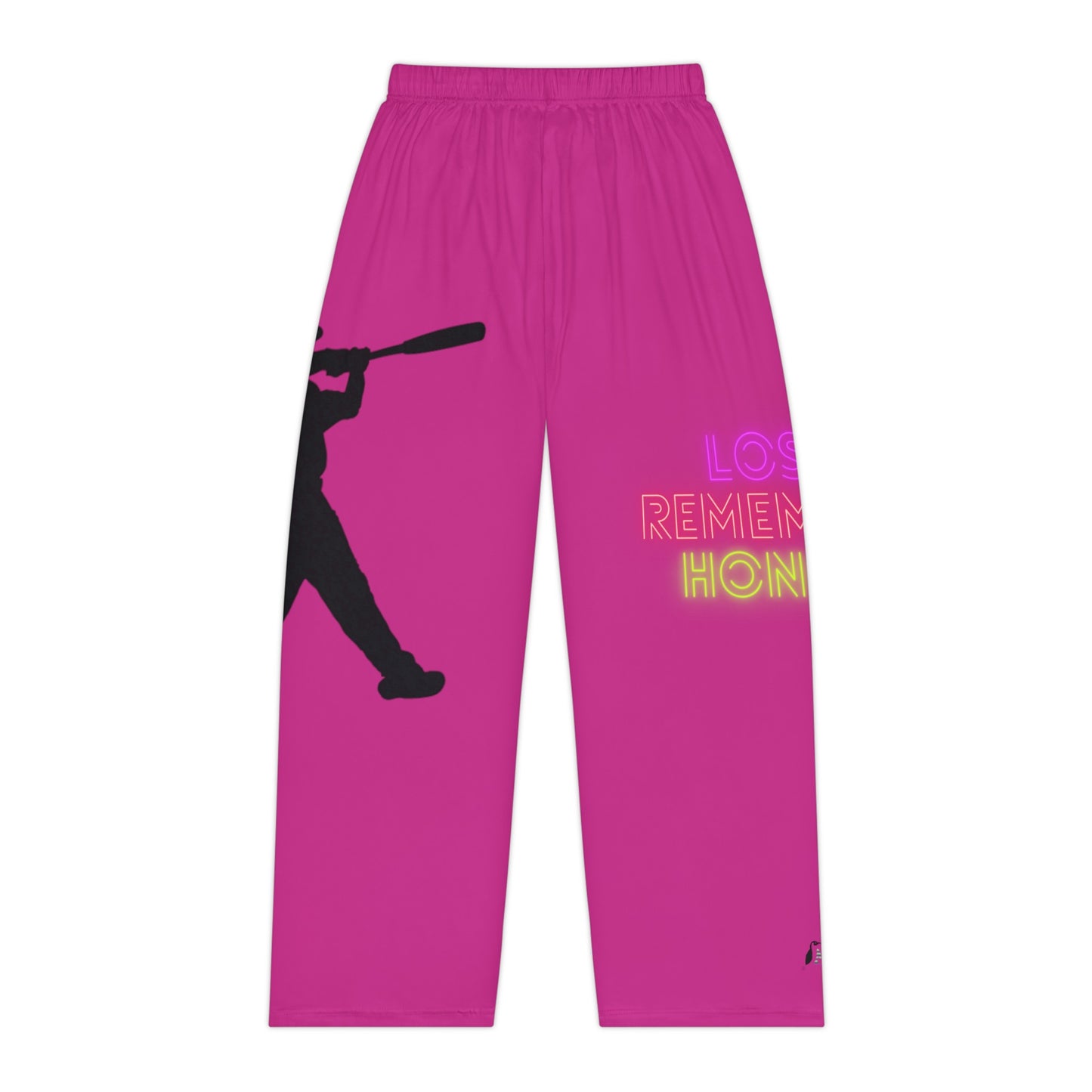 Women's Pajama Pants: Baseball Pink