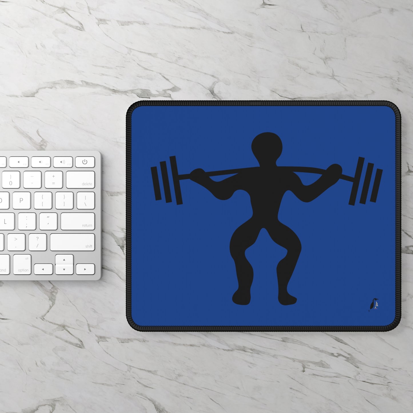 Gaming Mouse Pad: Weightlifting Dark Blue