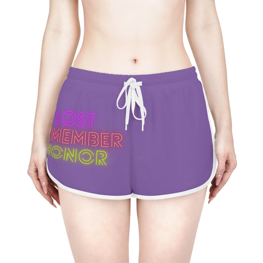 Women's Relaxed Shorts: Lost Remember Honor Lite Purple