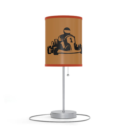 Lamp on a Stand, US|CA plug: Racing Lite Brown 