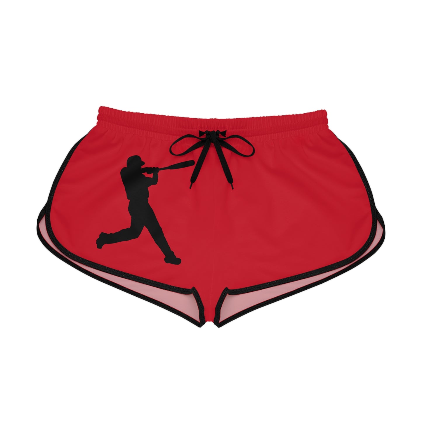 Women's Relaxed Shorts: Baseball Dark Red