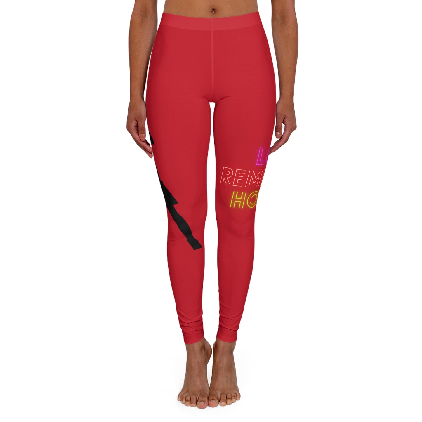 Women's Spandex Leggings: Soccer Dark Red