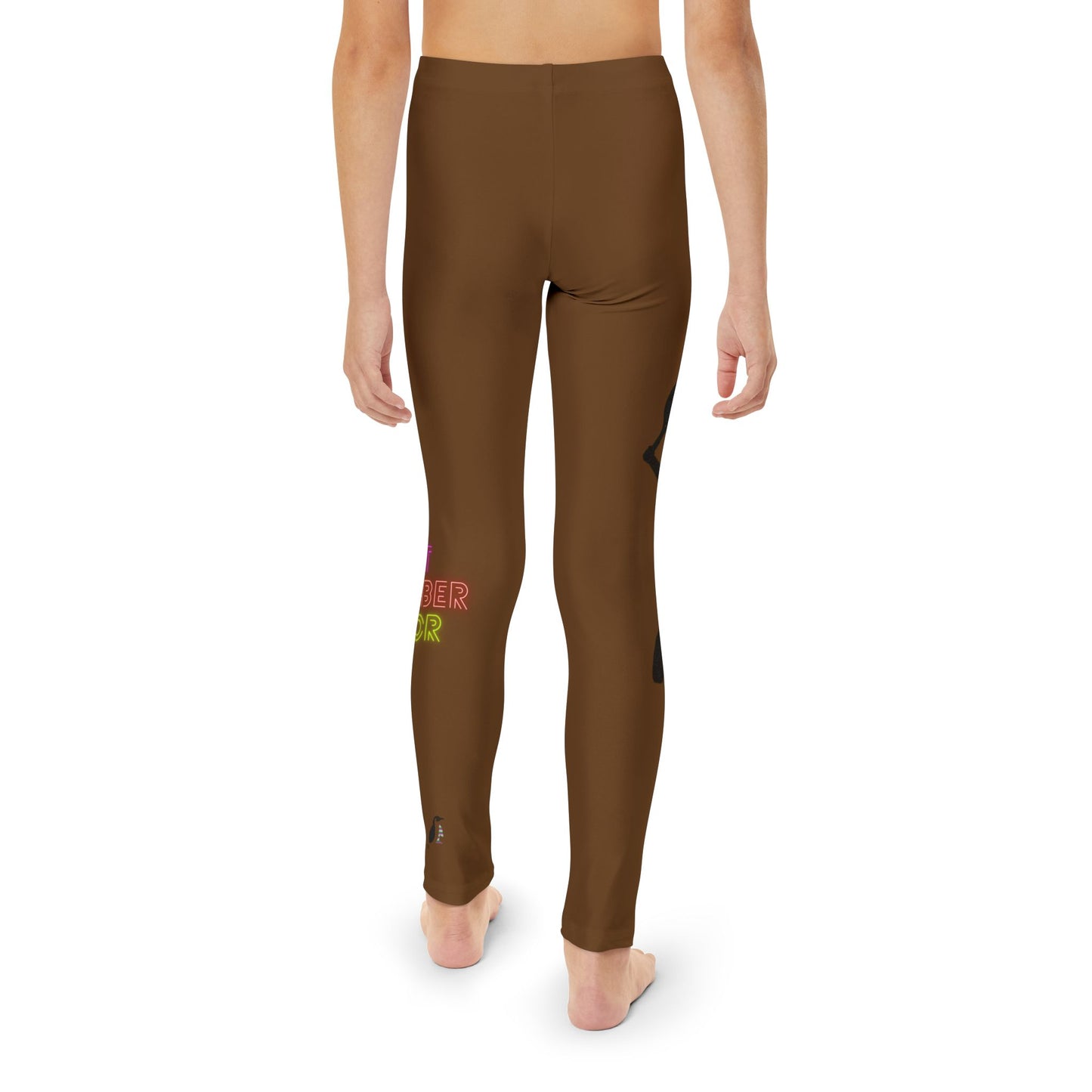 Youth Full-Length Leggings: Tennis Brown