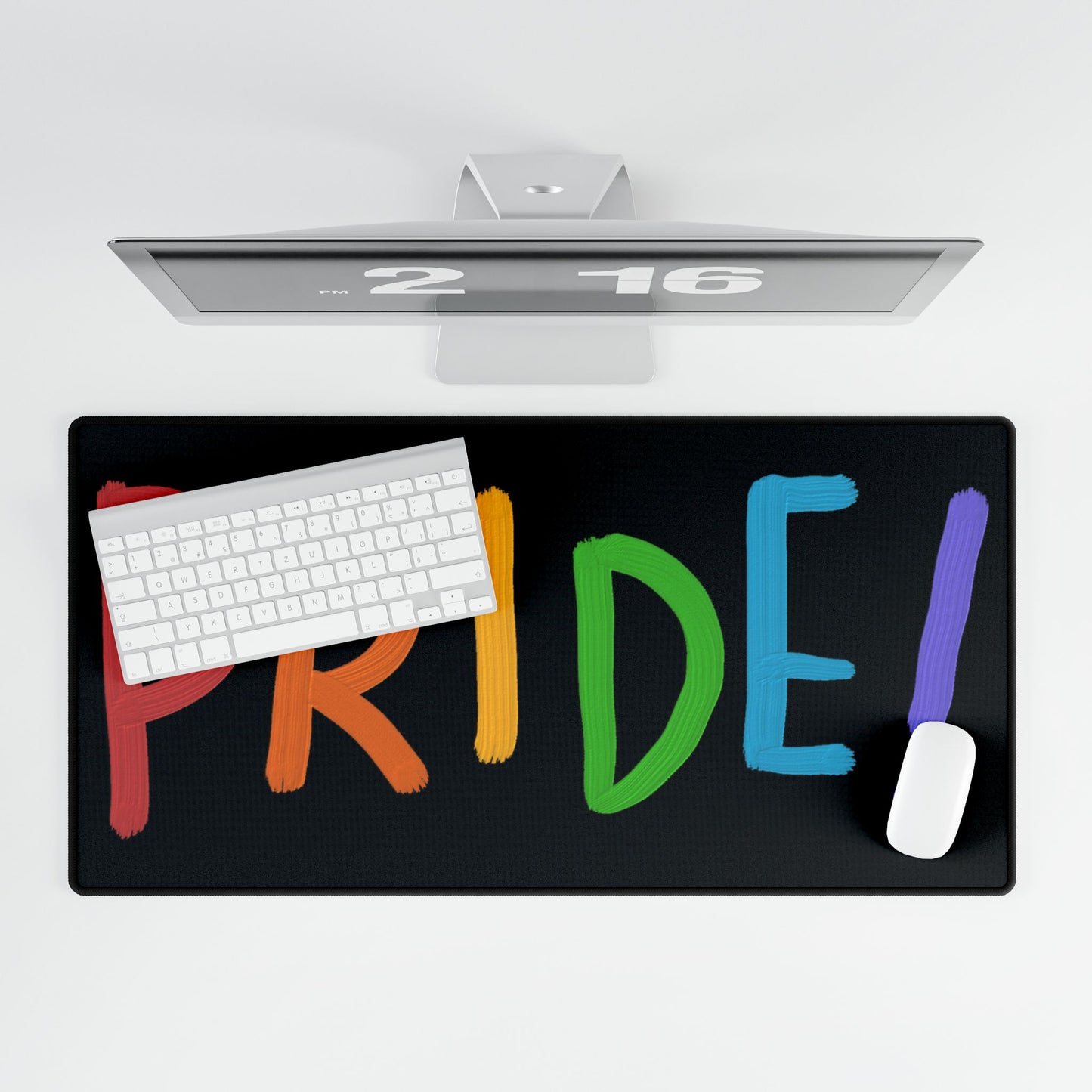 Desk Mats: LGBTQ Pride Black