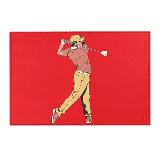 Area Rug (Rectangle): Golf Red