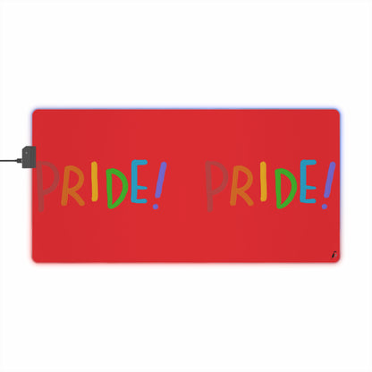 LED Gaming Mouse Pad: LGBTQ Pride Red