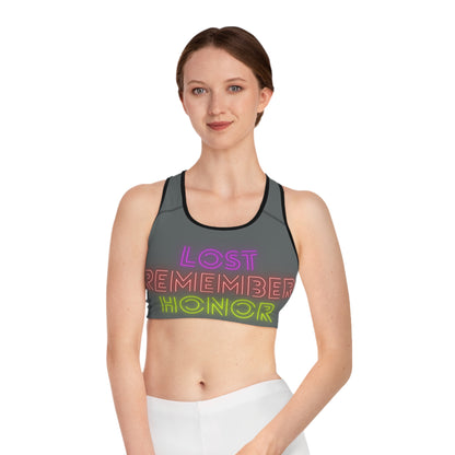 Sports Bra: Lost Remember Honor Dark Grey