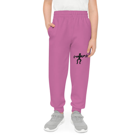 Youth Joggers: Weightlifting Lite Pink