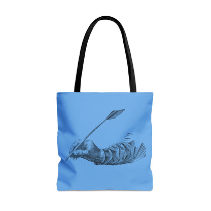 Tote Bag: Writing Lite Blue