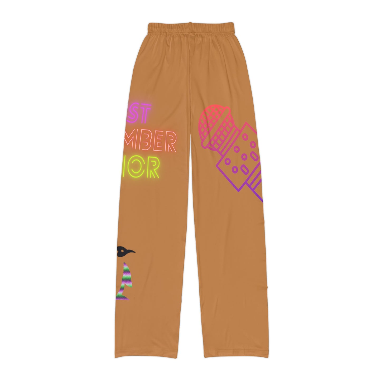 Kids Pajama Pants: Music Lite Brown