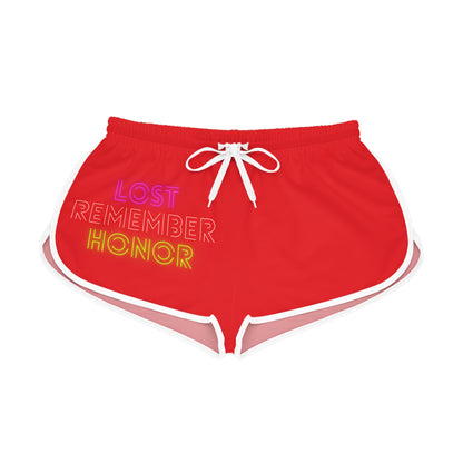 Women's Relaxed Shorts: Lost Remember Honor Red