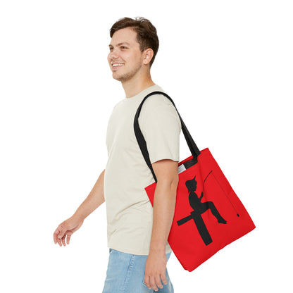 Tote Bag: Fishing Red