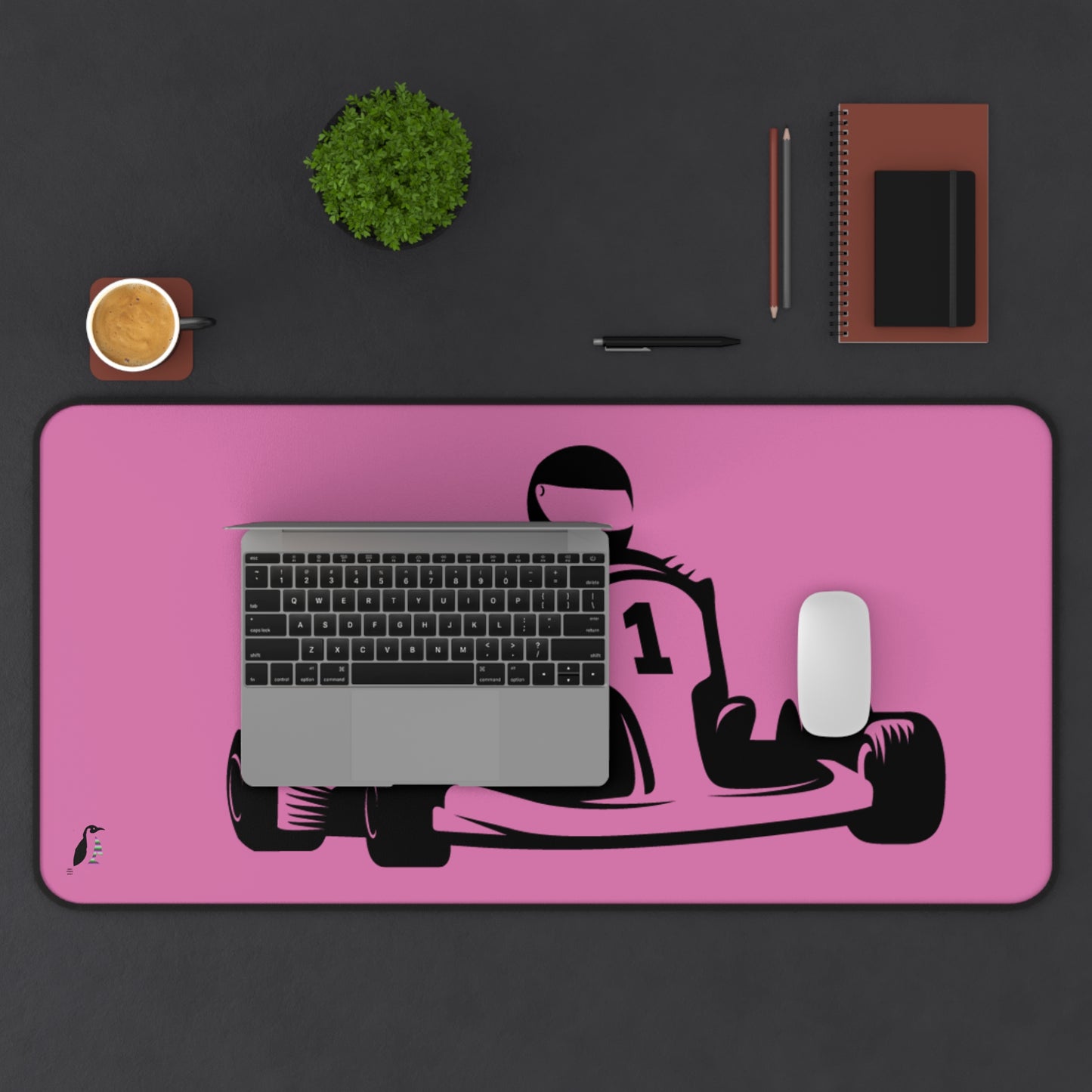 Desk Mat: Racing Lite Pink