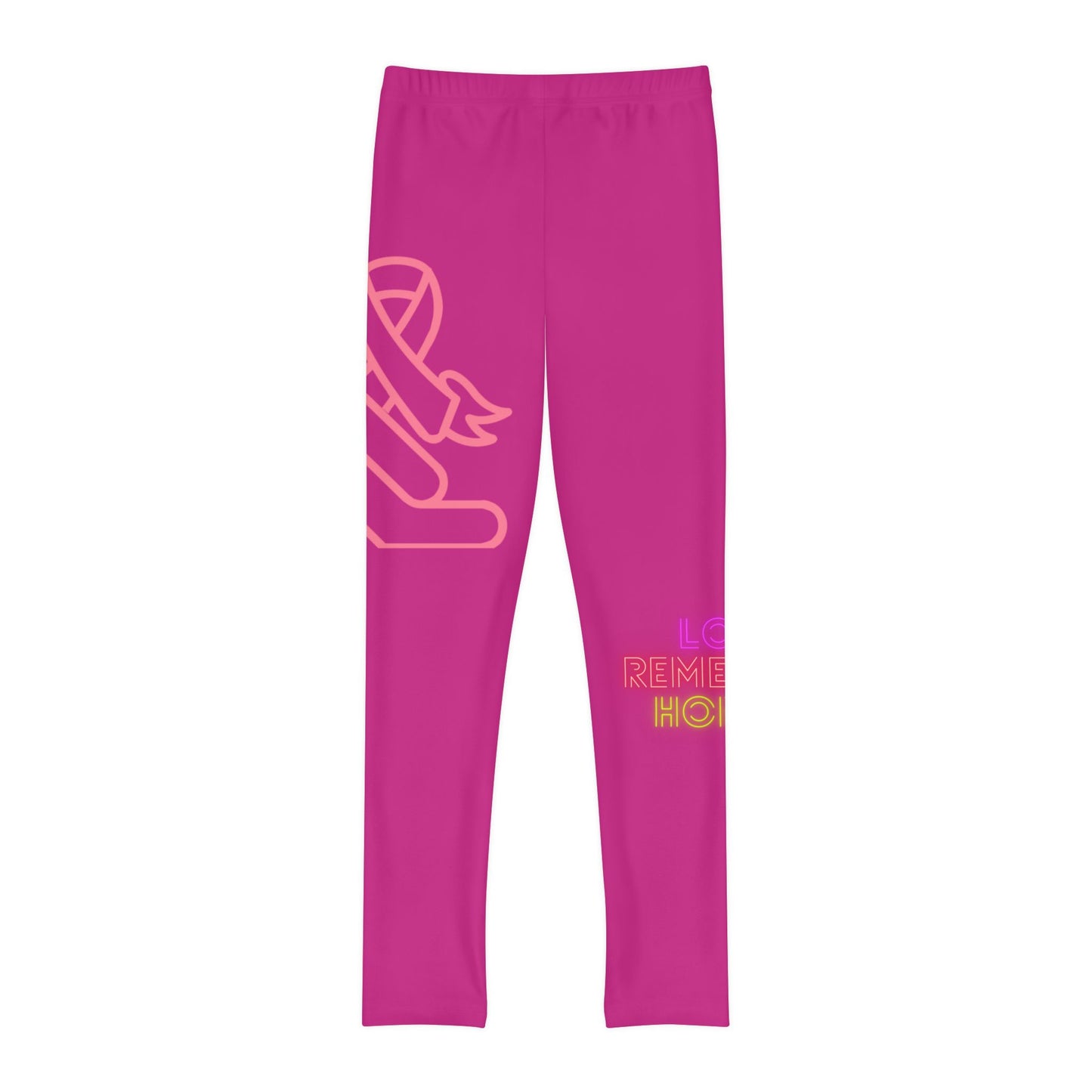 Youth Full-Length Leggings: Fight Cancer Pink