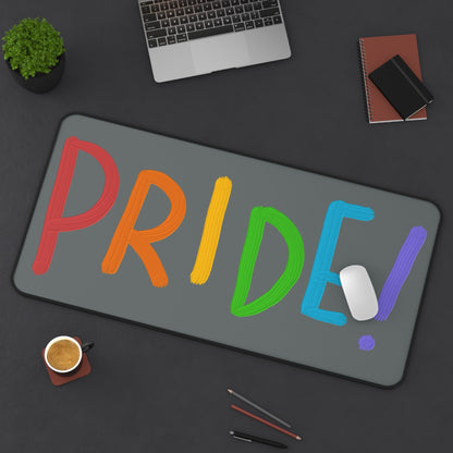 Desk Mat: LGBTQ Pride Dark Grey