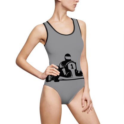 Women's Classic One-Piece Swimsuit: Racing Grey