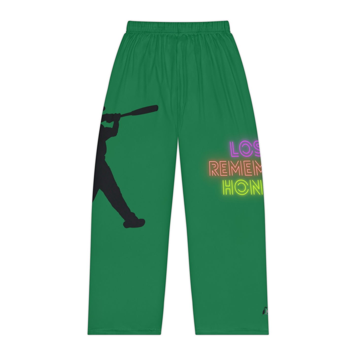 Women's Pajama Pants: Baseball Dark Green