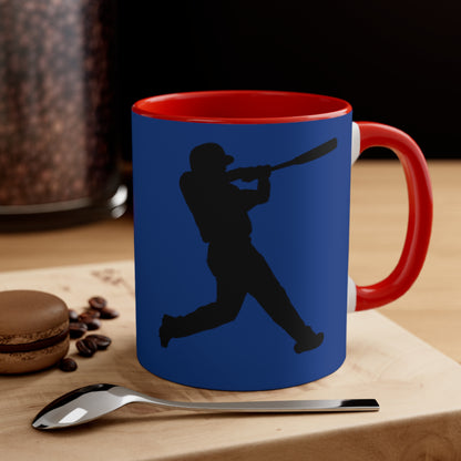 Accent Coffee Mug, 11oz: Baseball Dark Blue
