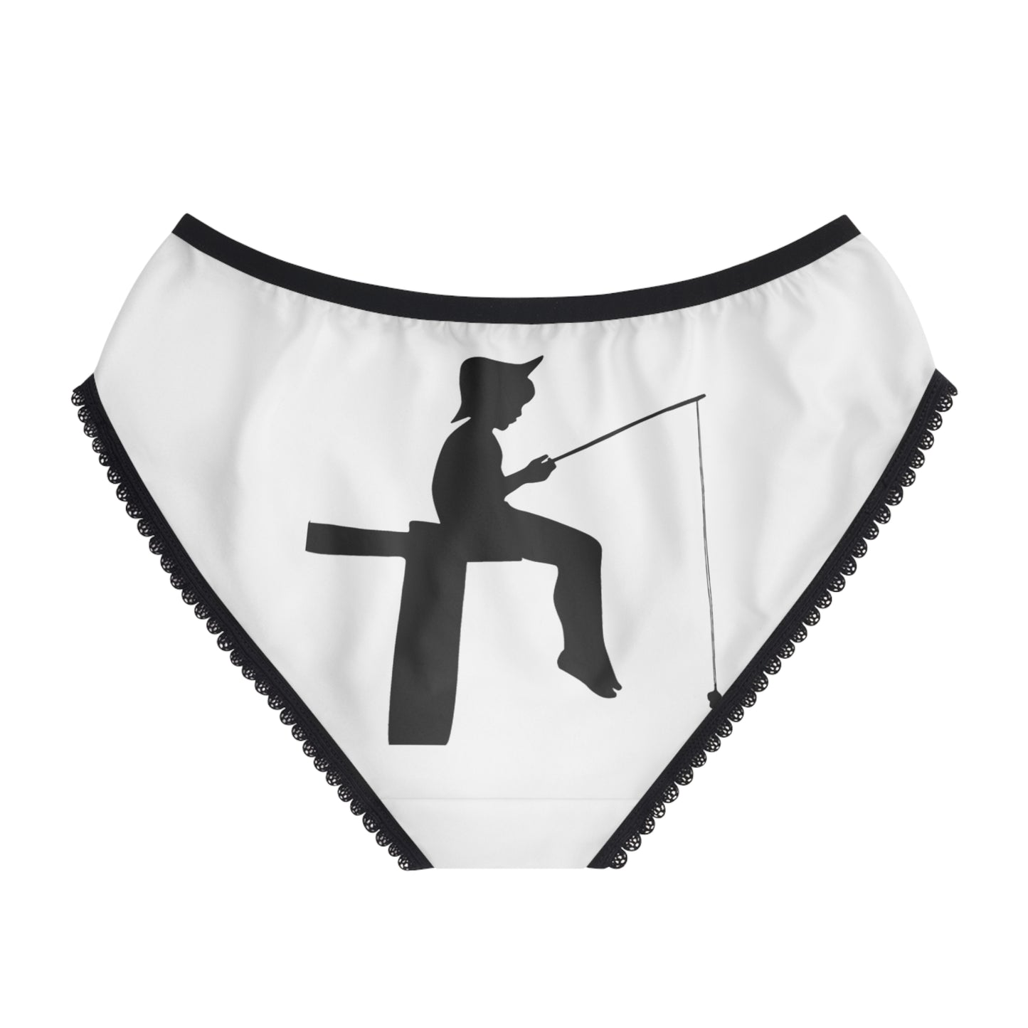 Women's Briefs: Fishing White