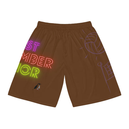 Basketball Shorts: Volleyball Brown