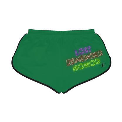 Women's Relaxed Shorts: Fight Cancer Dark Green