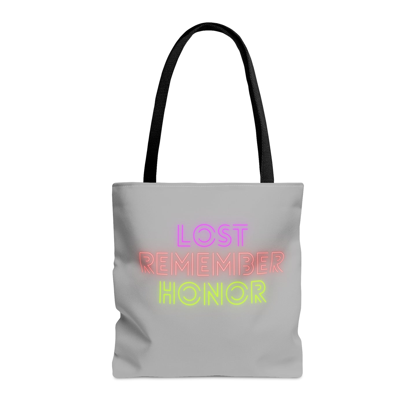 Tote Bag: Lost Remember Honor Lite Grey