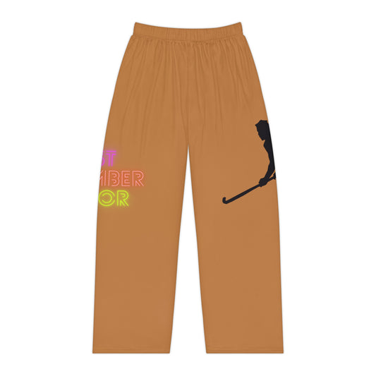 Pambabaeng Pajama Pants: Hockey Lite Brown