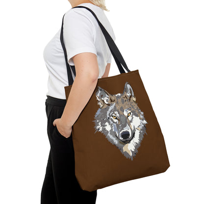 Tote Bag: Wolves Brown