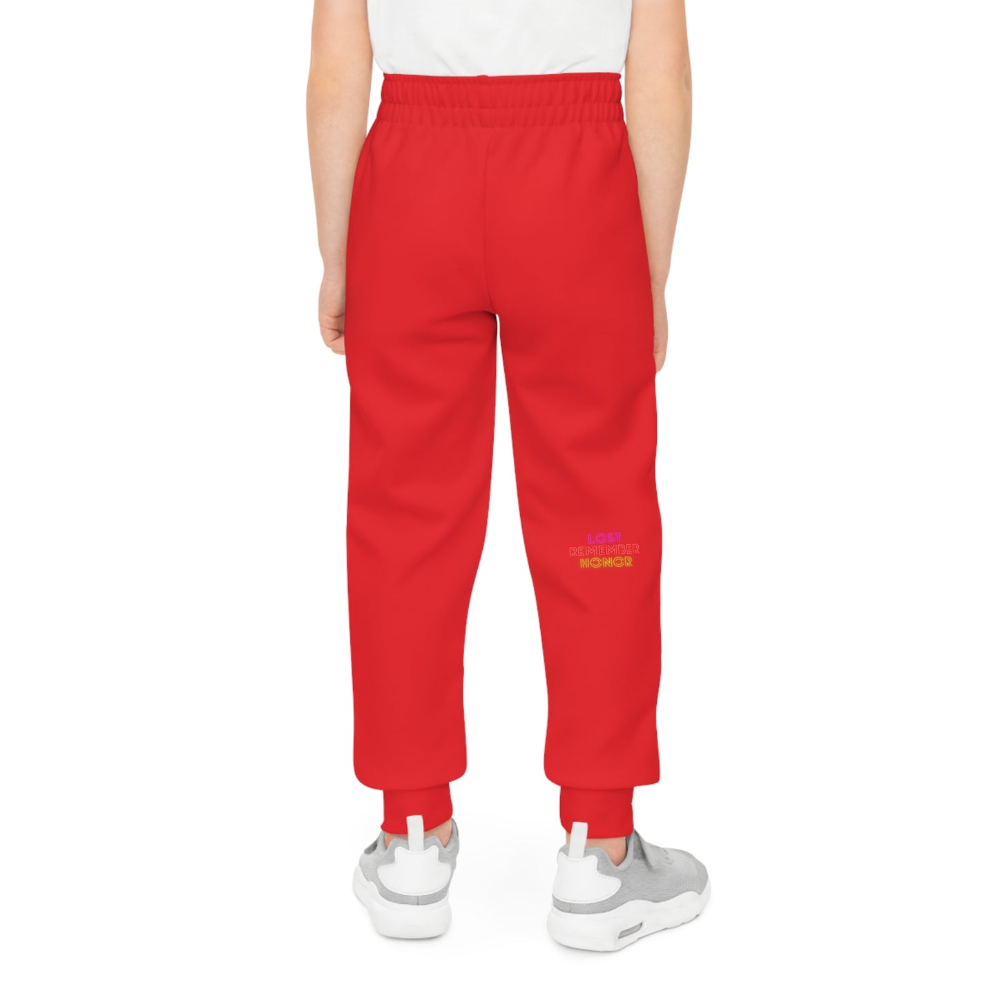 Youth Joggers: Crazy Penguin World Logo Red