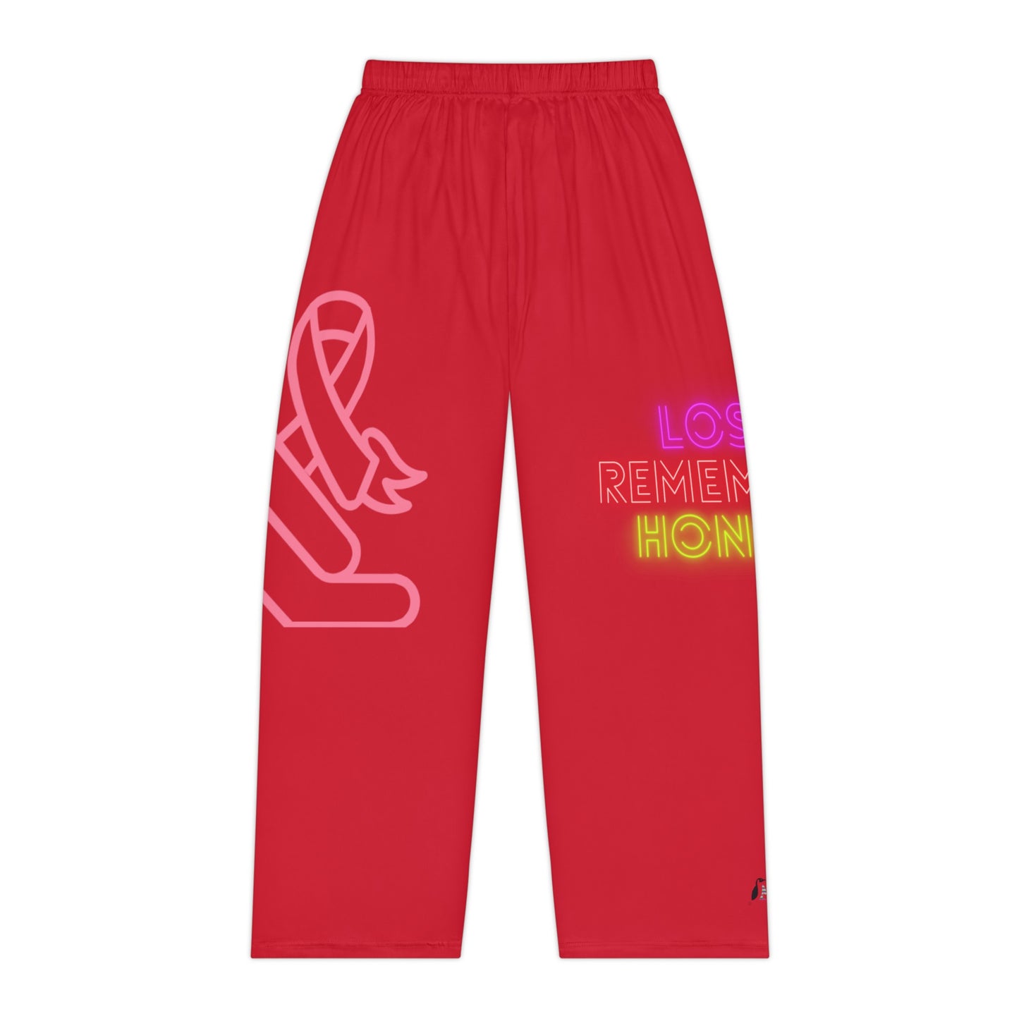 Women's Pajama Pants: Fight Cancer Dark Red