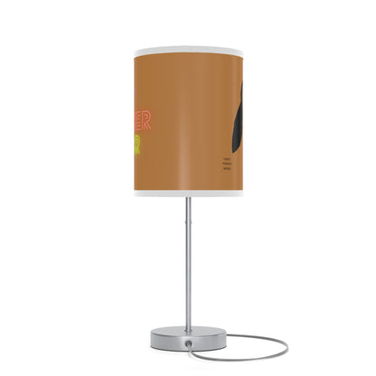 Lamp on a Stand, US|CA plug: Crazy Penguin World Logo Lite Brown