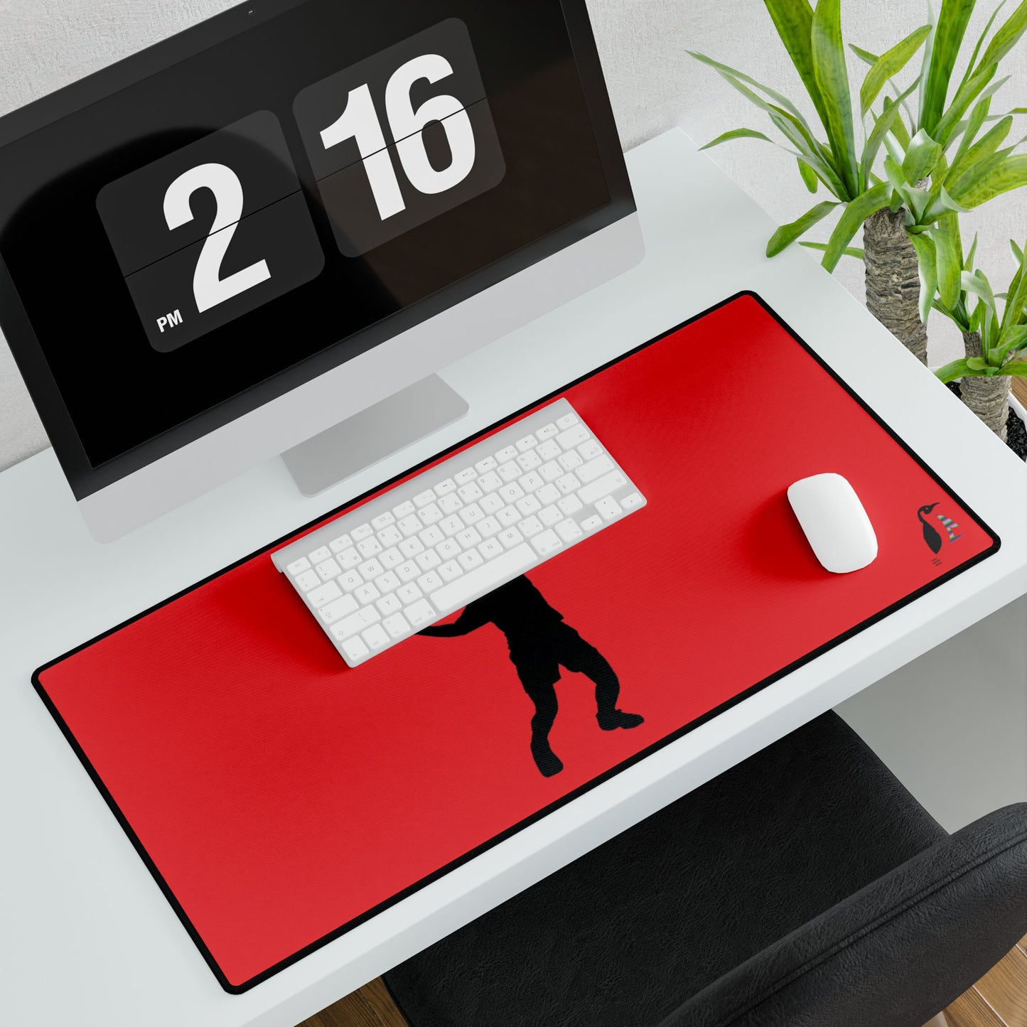 Desk Mats: Tennis Red