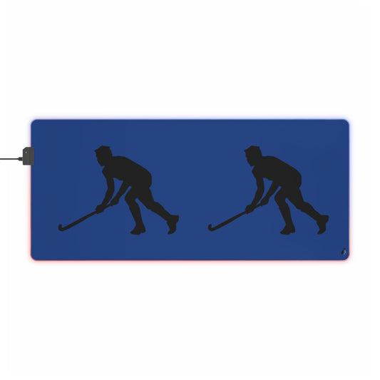 LED Gaming Mouse Pad: Hockey Dark Blue